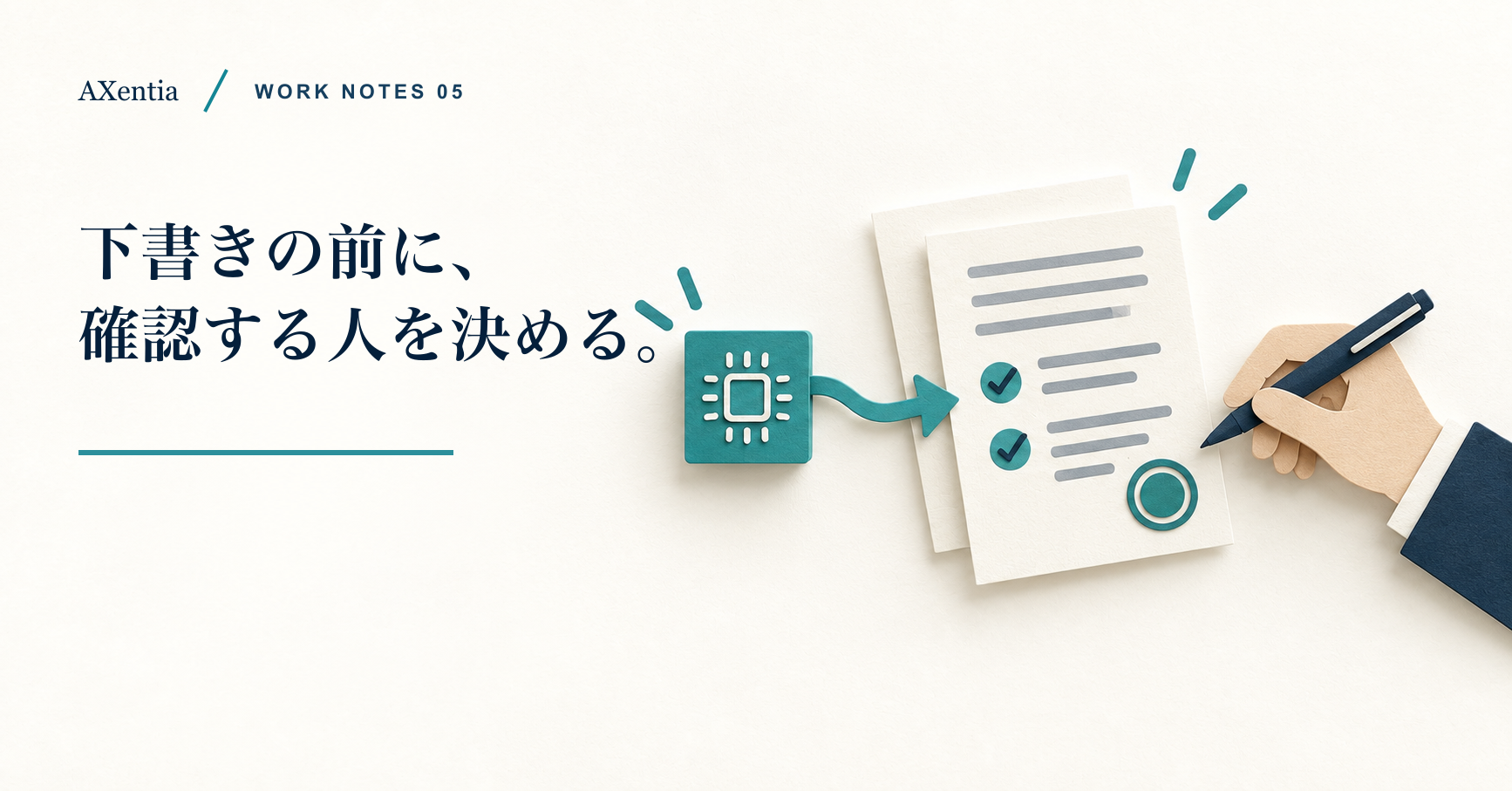 下書きの前に、確認する人を決める。